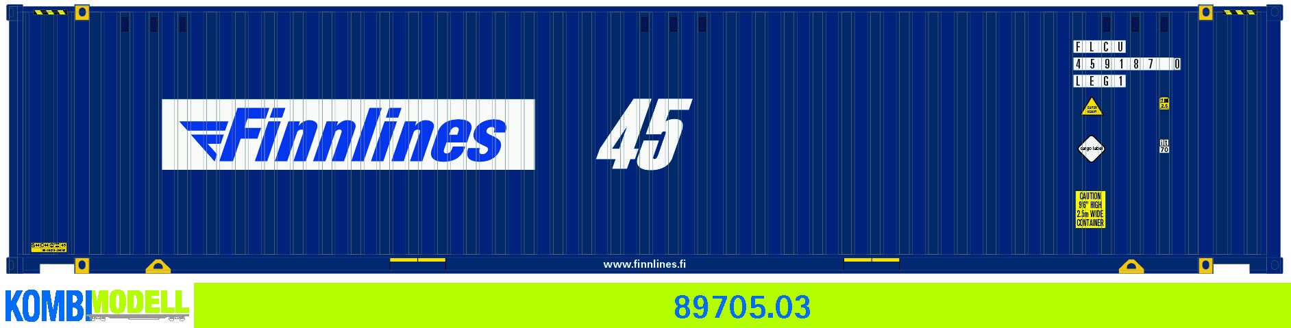 Kombimodell 89705.03 WB-A /Ct 45' (Euro) Finnlines" #FLCU 459187" 